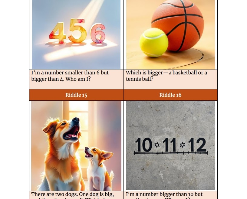 Fun & Silly Math Riddles for Little Thinkers