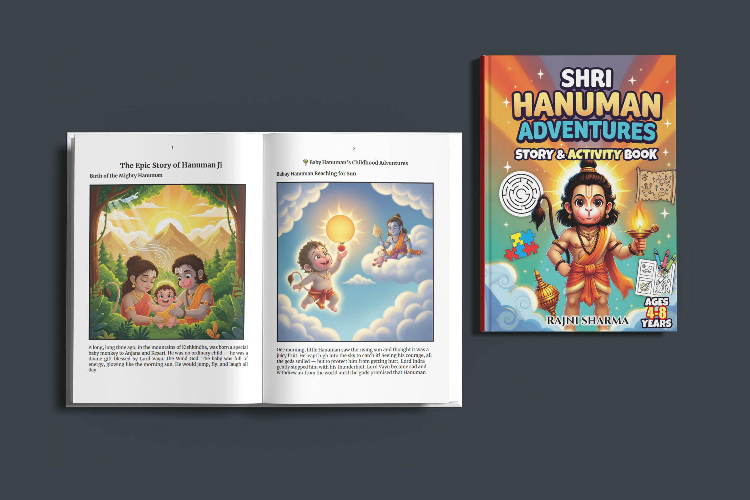 Shri Hanuman Adventures – Story & Activity Book for Kids (Ages 4–8) - Image 3