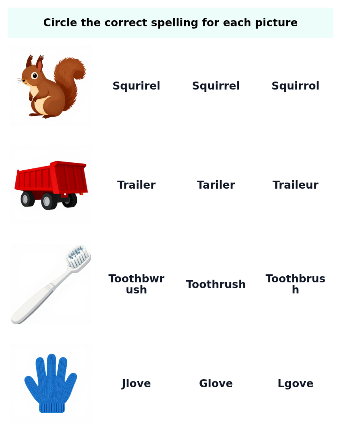 Correct Spelling Worksheets for Kids (Ages 4–8) - Image 3