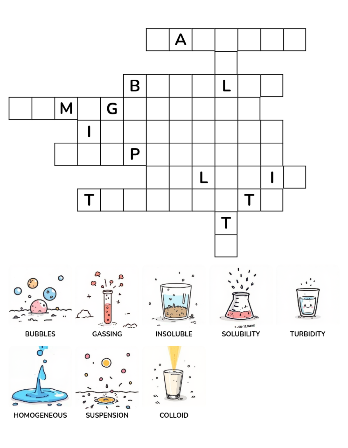 chemistry crossword puzzles, chemistry puzzles for kids, science crossword worksheets, chemistry vocabulary for kids, STEM worksheets ages 8-12, science puzzles for kids, middle school chemistry, printable chemistry worksheets, homeschool science activities, fun science learning