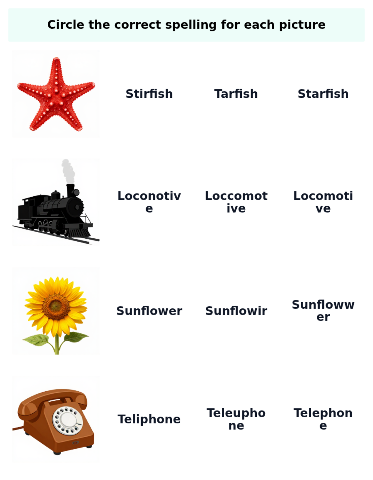 Correct Spelling Worksheets for Kids (Ages 4–8) - Image 4