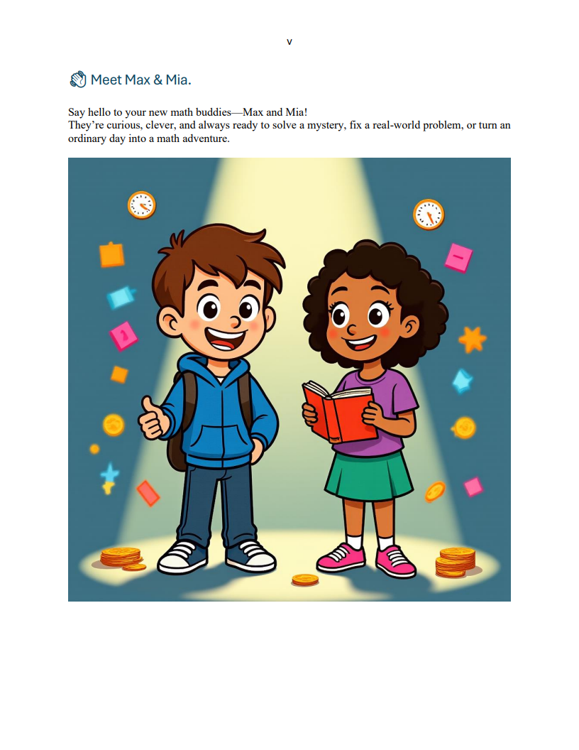 Math Explorers story based math adventure book for kids ages 6 to 9