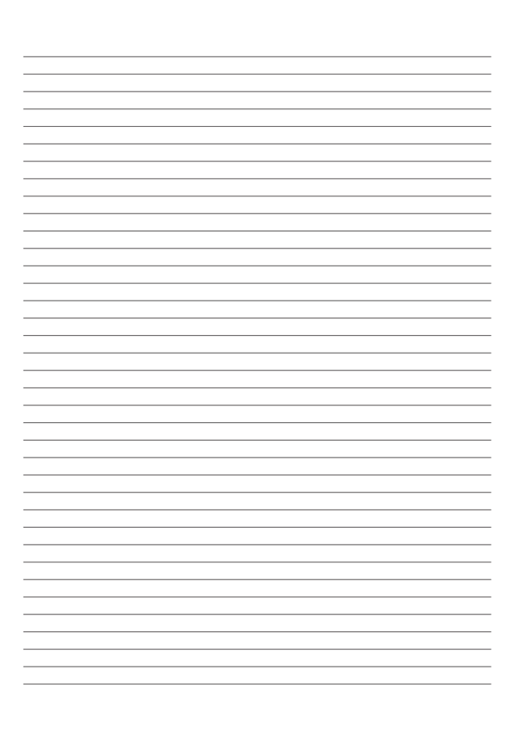 Medium Ruled Paper With Black Lines-A4 with 0.375 in border