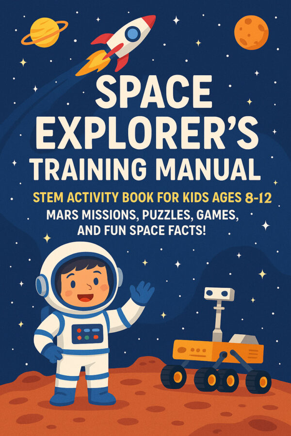 Space Explorer’s Training Manual – STEM Activity Book for Kids (Ages 8–12)