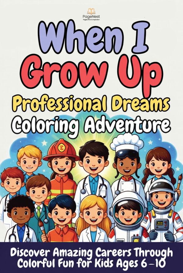 When I Grow Up – Professional Dreams Coloring Book for Kids (Ages 6–10)