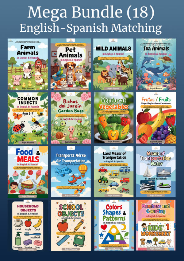 English-Spanish Bilingual Worksheet Mega Bundle