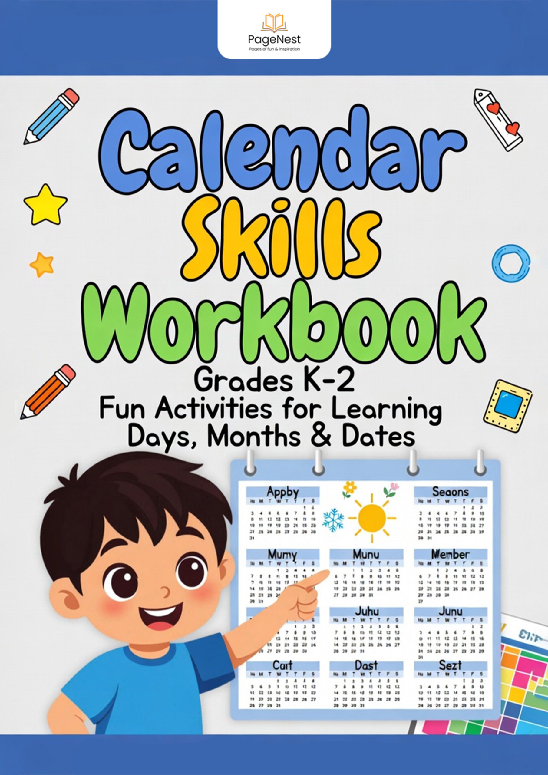 Calendar Skills Workbook for Kids