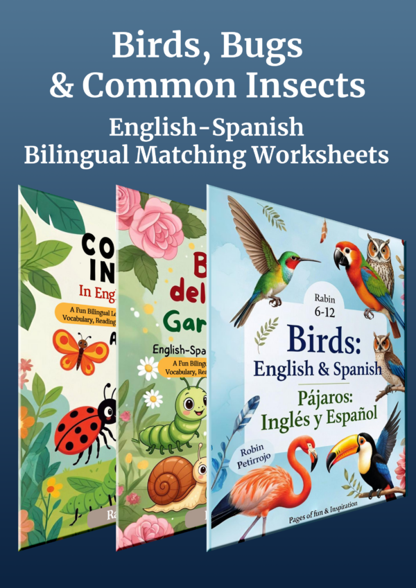 Bilingual Birds and Insects Worksheets