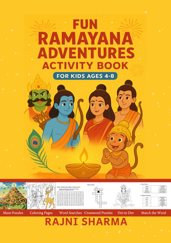 Fun Ramayana Adventures – Story & Activity Book for Kids (Ages 4–8)